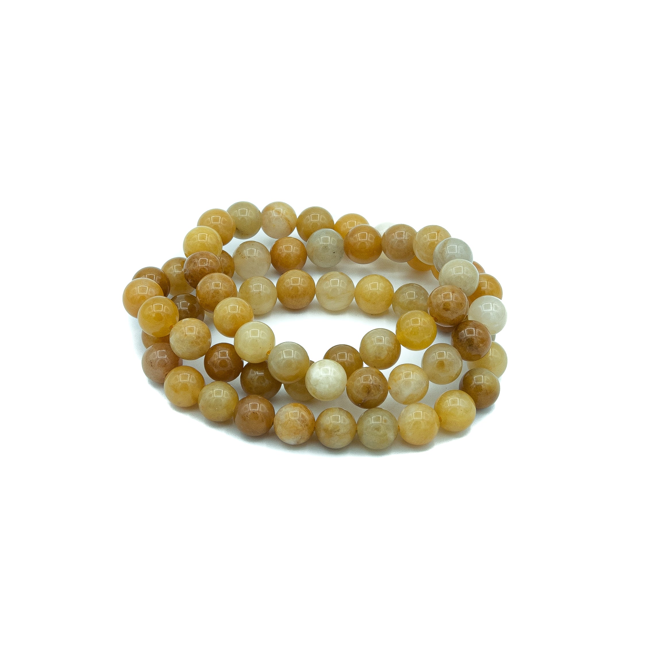 Bracelet - Jade - Yellow 8mm